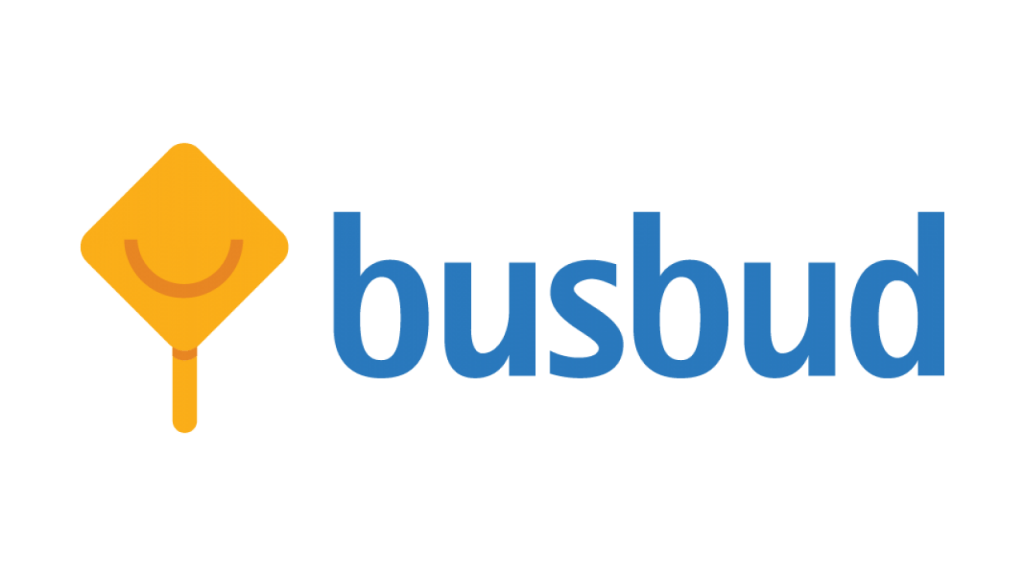 Logo de aplicación de viaje Busbud.