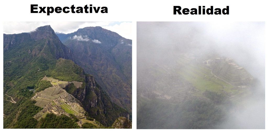 meme Huayna Picchu expectativa realidad