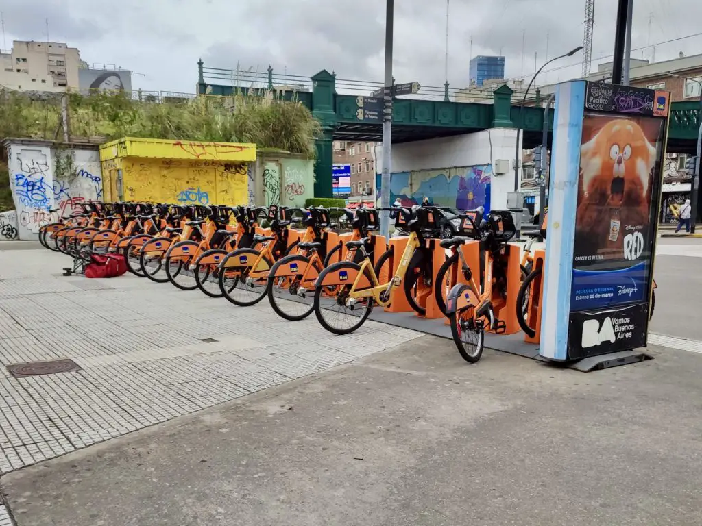 Bicicletas en Buenos Aires.