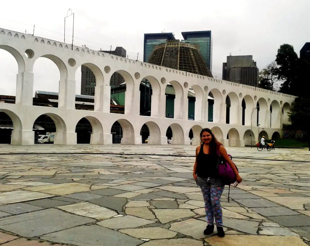 Foto en los Arcos de Lapa, Río de Janeiro.