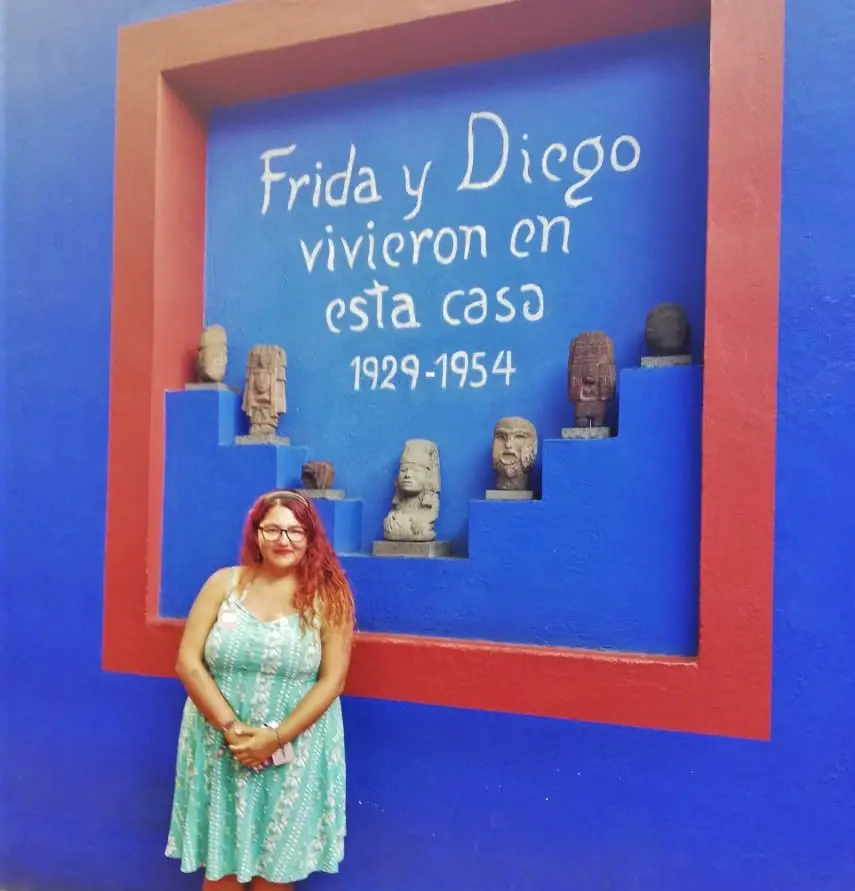Foto en la Casa de Frida Kahlo.