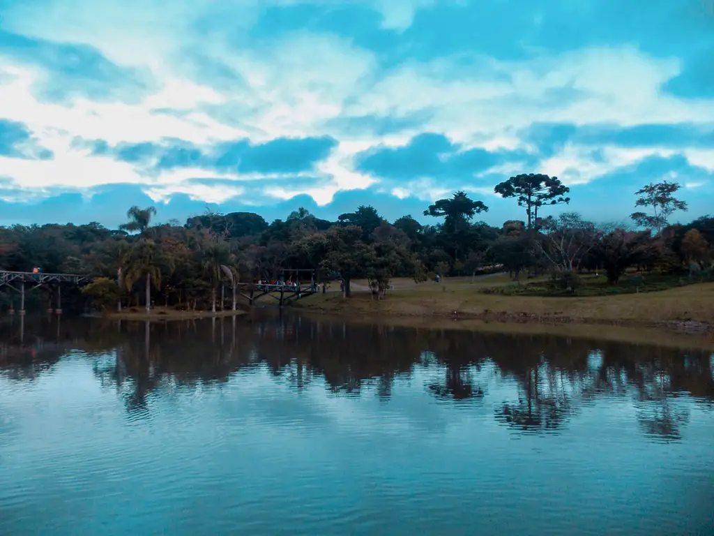 Lago del Jardín Botánico de Curitiba.