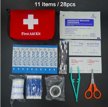 Kit de primeros auxilios de viaje.