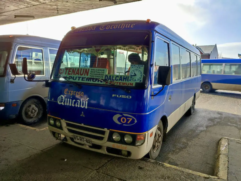 Minibus de Castro a Dalcahue.