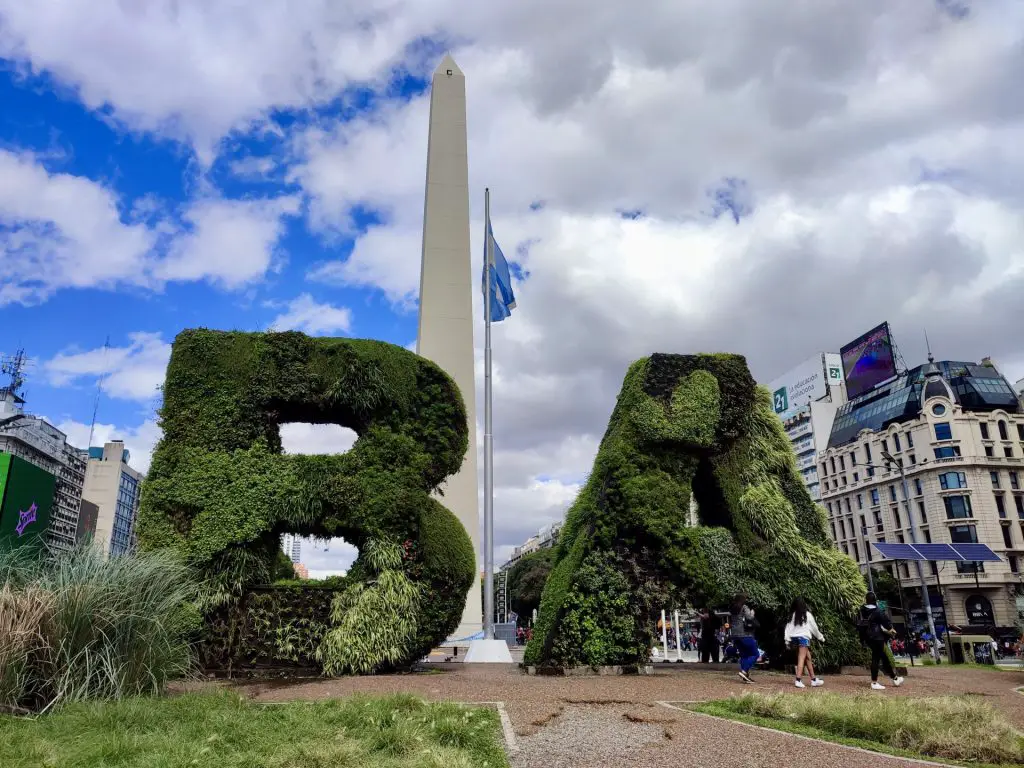 El Obelisco de Buenos Aires.