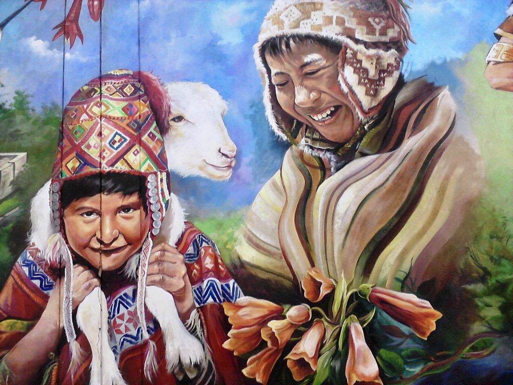 Mural en Cusco.
