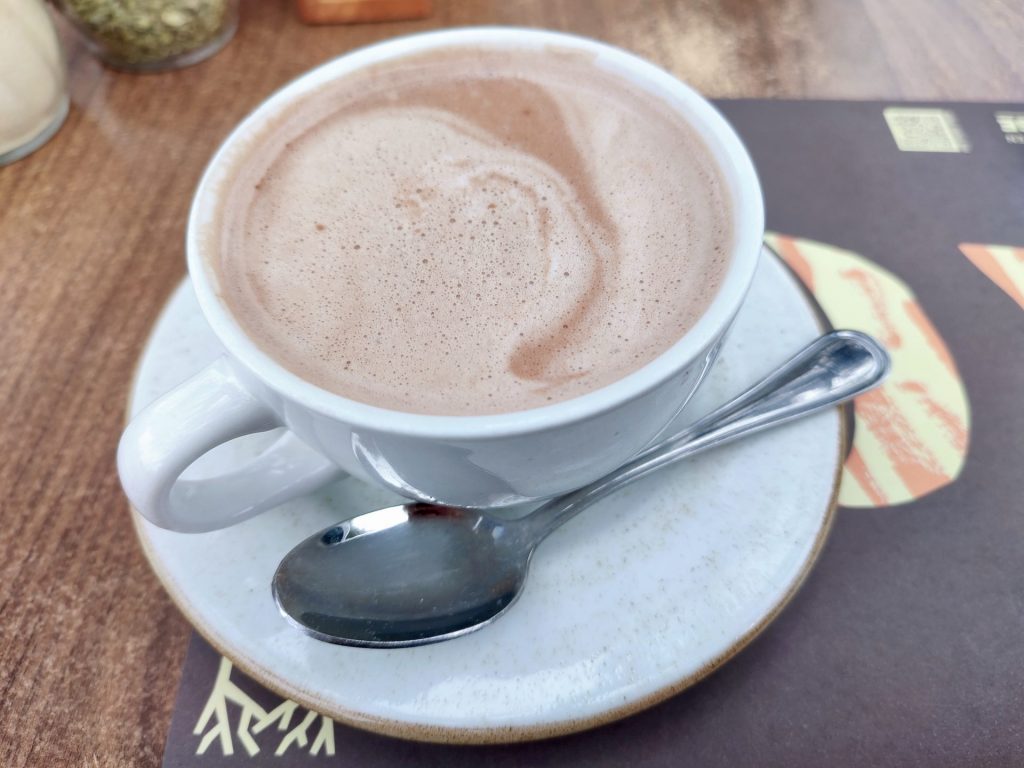 Chocolate caliente en invierno en Pucón.
