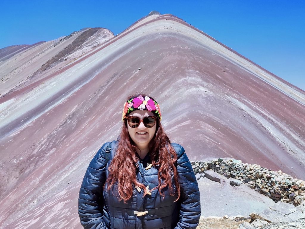 Foto en la Montaña de Siete Colores de Cusco.