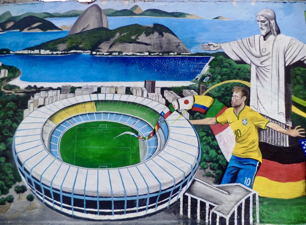 Mural del Estadio Maracaná, Brasil.