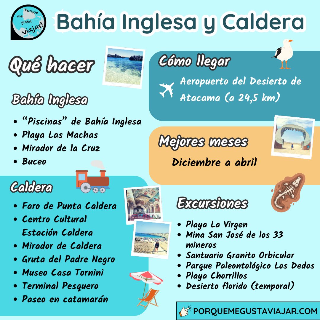 Guía para viajar a Bahía Inglesa y Caldera (mapa + fotos)