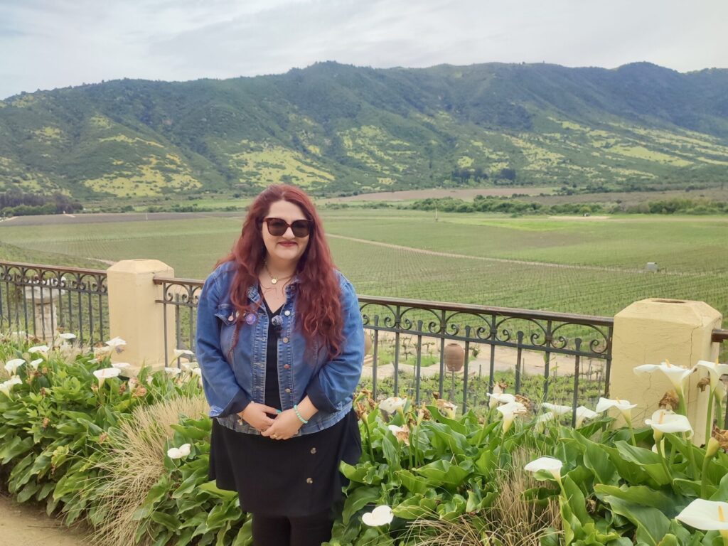 Foto en los viñedos de Colchagua.